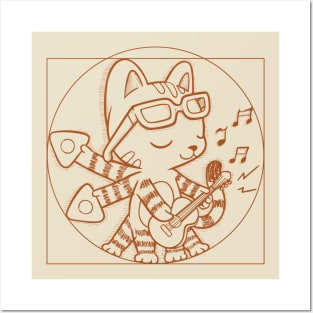 Vitruvian Cat T-Shirt Posters and Art